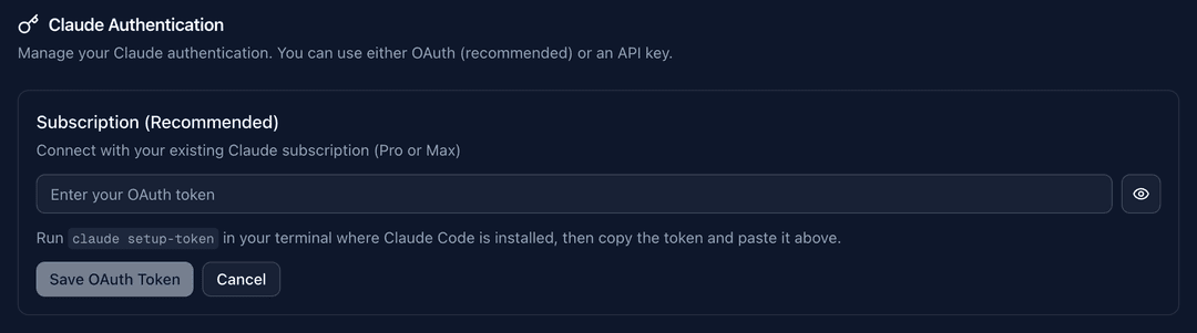Save OAuth token in AgentWrap