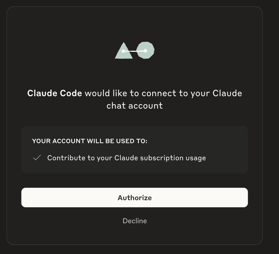 Claude authorization prompt